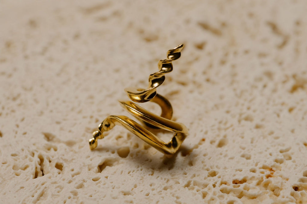 IX Conch Gold Plated Ear Cuff