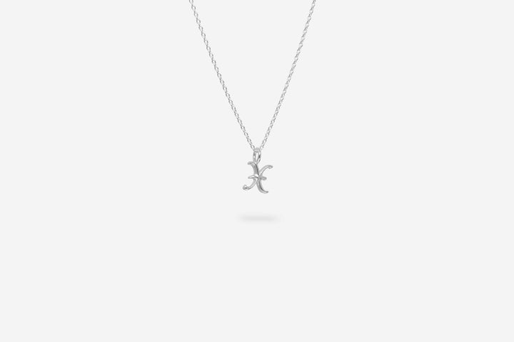 IX X Letter Silver Pendant