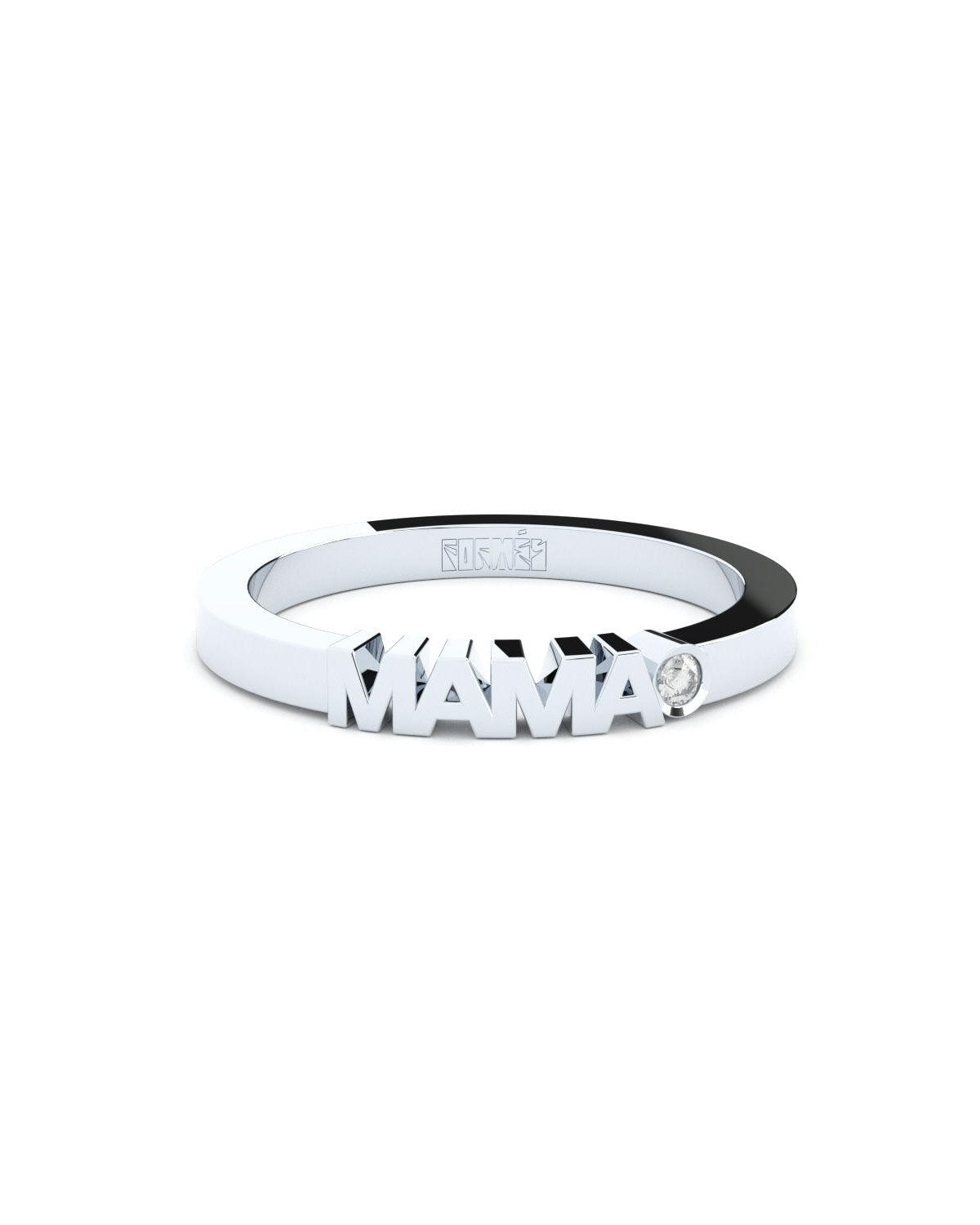 Becoming Mama 14K Whitegold Ring w. Lab-Grown Diamond