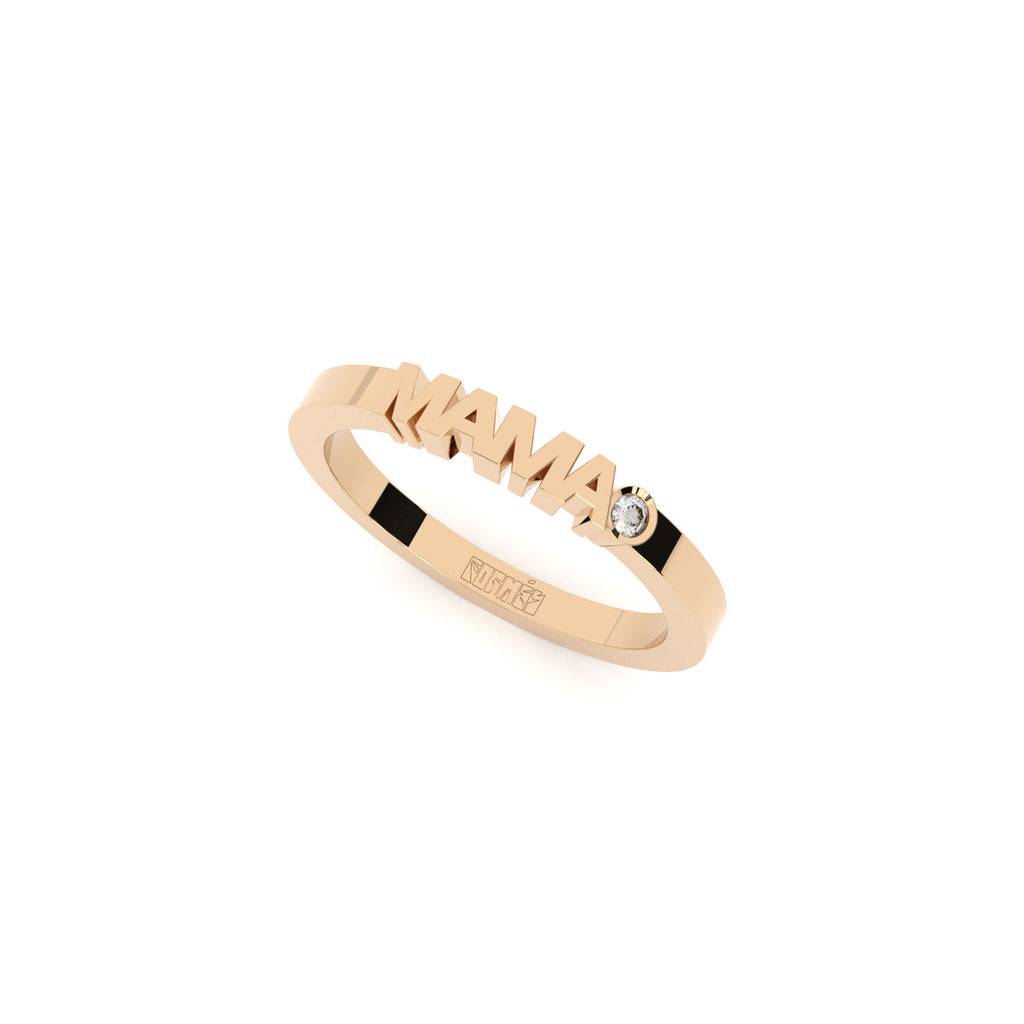 Becoming Mama 14K Rosegold Ring w. Lab-Grown Diamond
