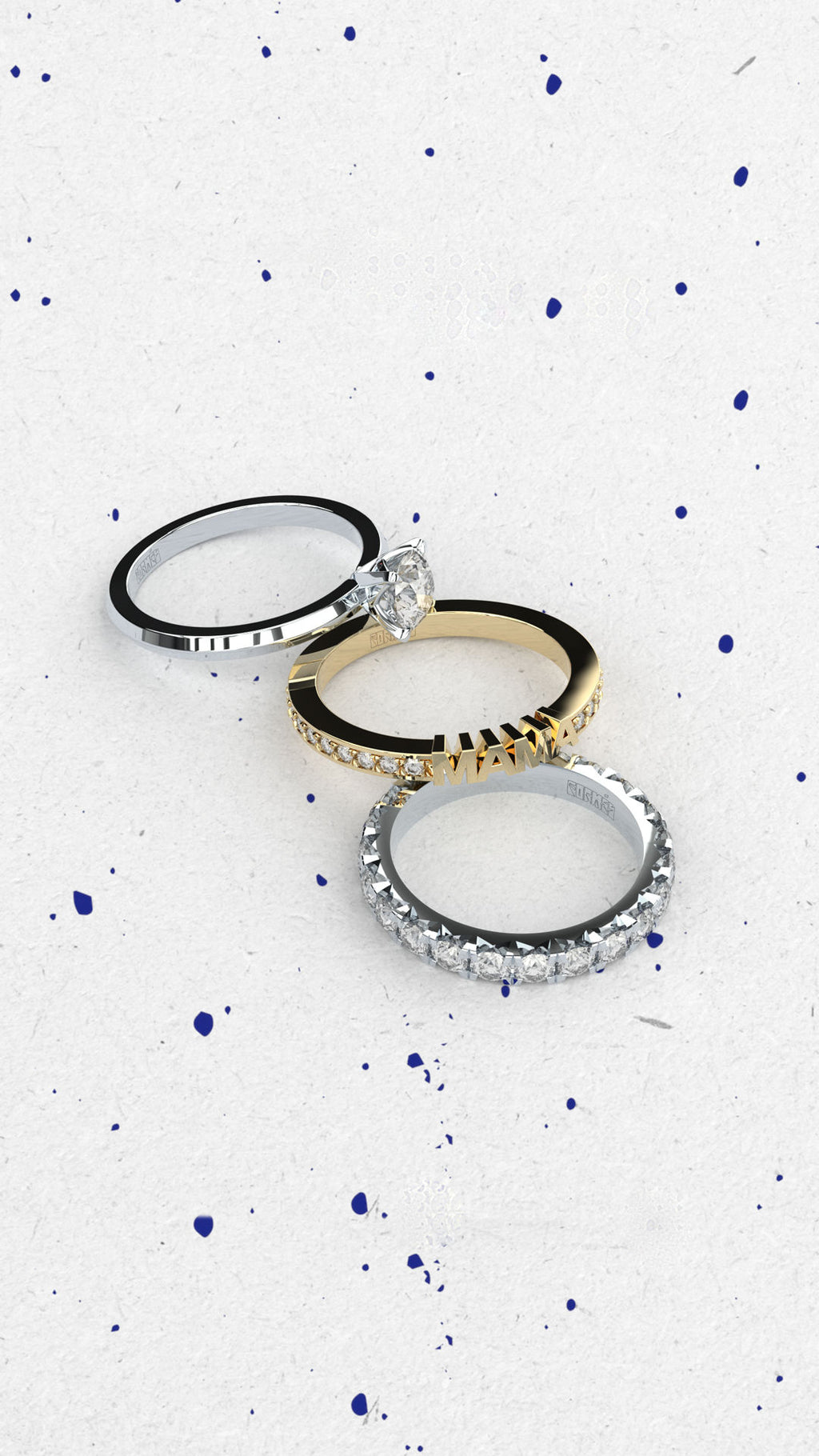 Becoming Eternity Mama 18K Gold Ring w. Lab-Grown Diamonds