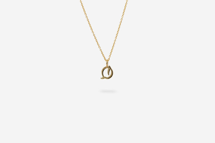 IX Q Letter 22K Gold Plated Pendant