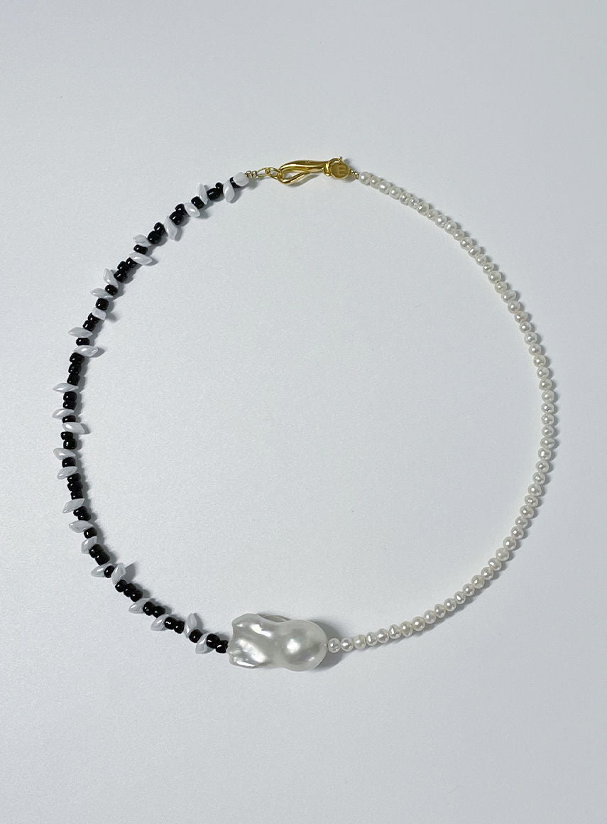 Halskette Mixed Barockperle I Ocra I Vergoldet I Perlen