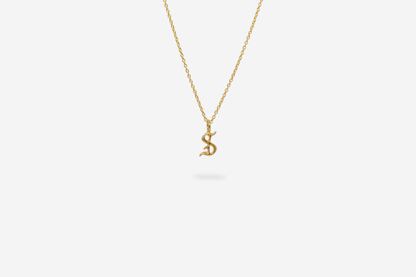 IX S Letter 22K Gold Plated