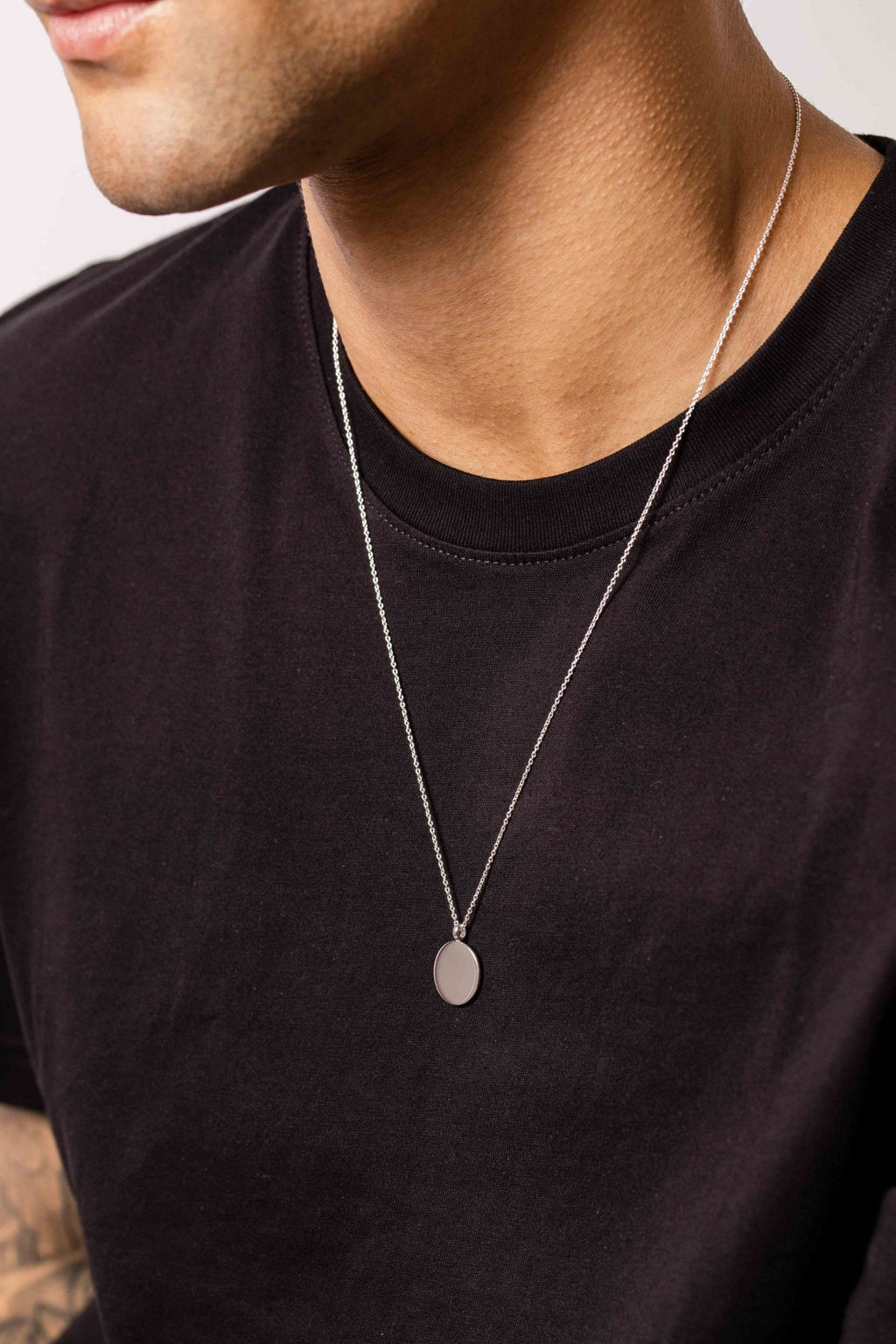 IX Round Silver Pendant