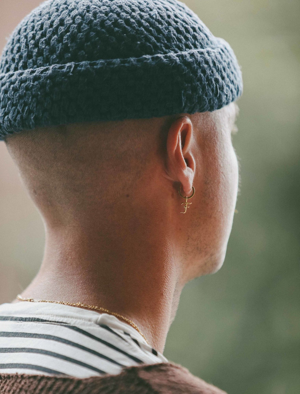 IX F Buchstabe I Anhänger I Goldplattiert 22K