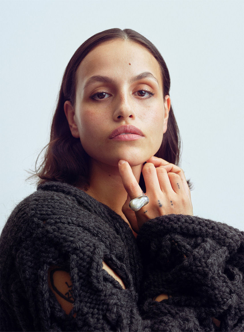 Giant pearl Sølv Ring m. Perle