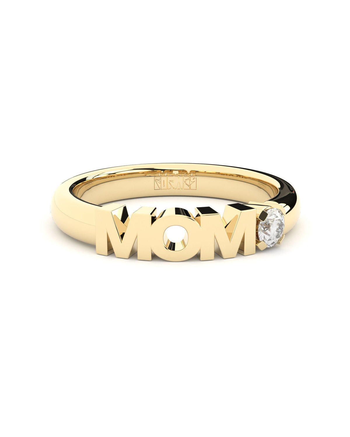Becoming Mom 18K Gold Ring w. Lab-Grown Diamond