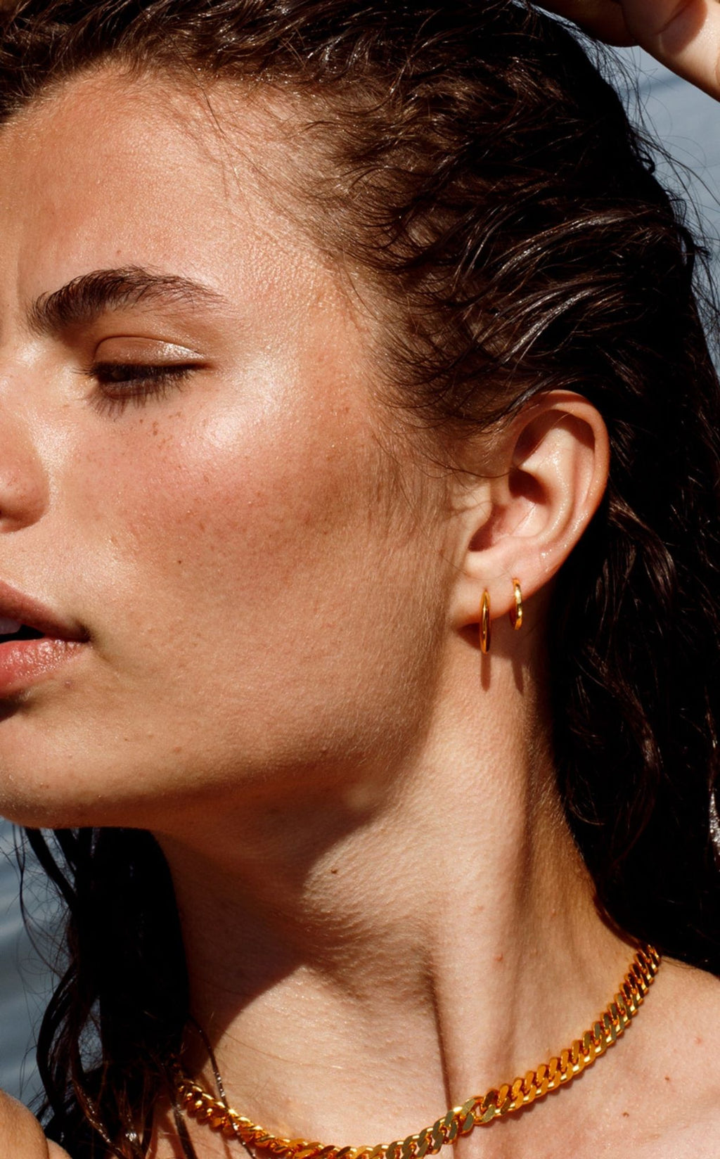 IX Mini Hoop Gold Plated Hoop