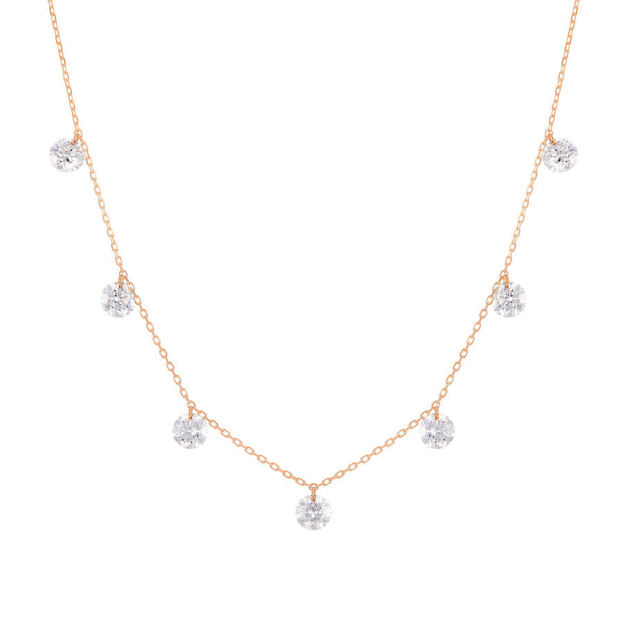 Danaé Halskette aus 18K Gold, Weißgold oder Rosegold I Diamanten, 1.68 Kt.