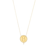 8 Medallion 18K Gold Necklace w. Diamonds