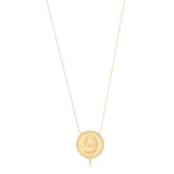 9 Medallion 18K Gold Necklace w. Diamonds