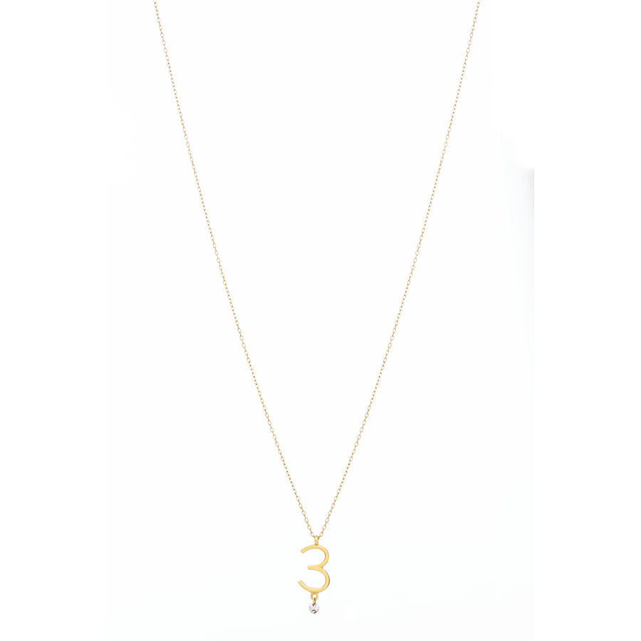 Sautoir 3 18K Gold Necklace w. Diamond