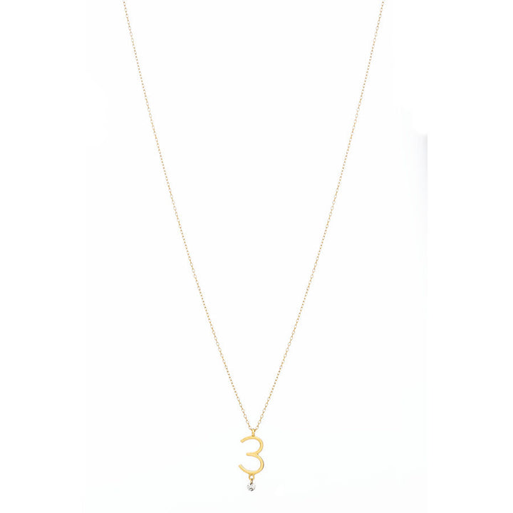 Sautoir 3 18K Gold Necklace w. Diamond