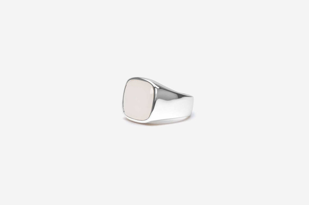 IX Cushion Moonstone Signet Ring