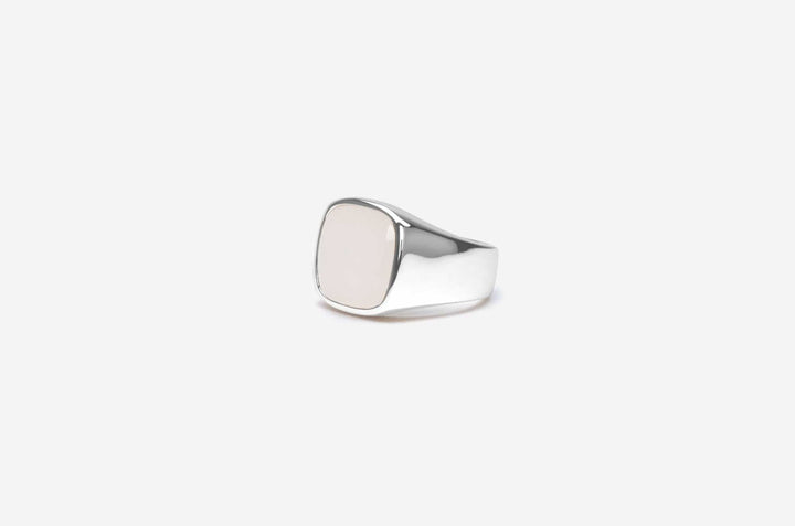 IX Cushion Moonstone Signet Ring