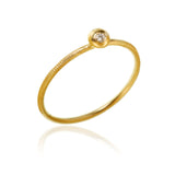 Delphis 18K Gold Ring w. Diamond