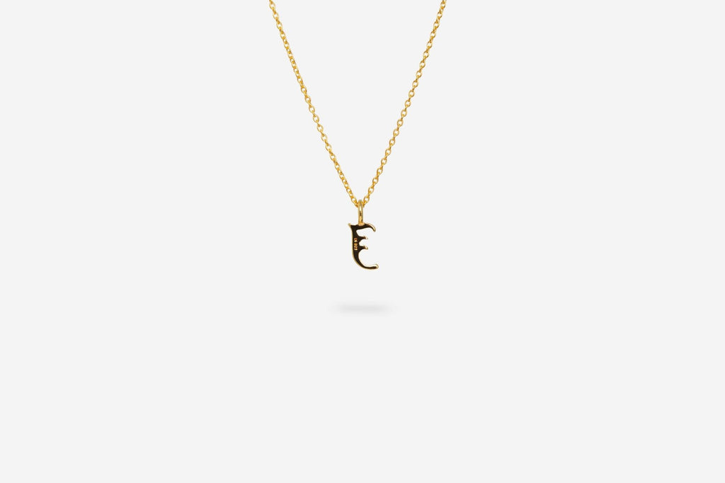 IX J Letter 22K Gold Plated Pendant
