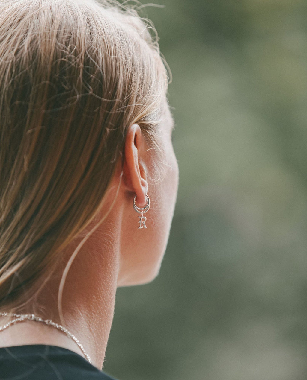 IX R Letter Silver Pendant