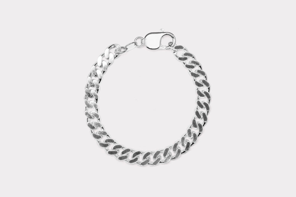 IX Chunky Curb Sølv Armbånd