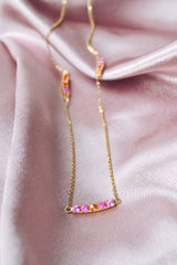 Janni 18K Gold Necklace w. Sapphires