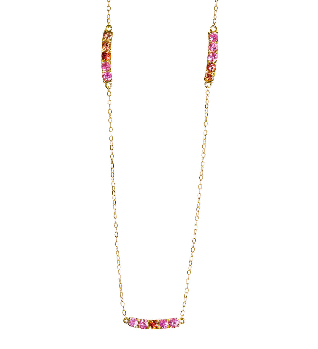 Janni 18K Gold Necklace w. Sapphires