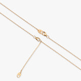 Solitaire Oval 14K Rosegold Necklace w. Lab-Grown Diamond