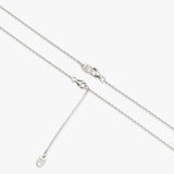 Solitaire Oval 14K Whitegold Necklace w. Lab-Grown Diamond