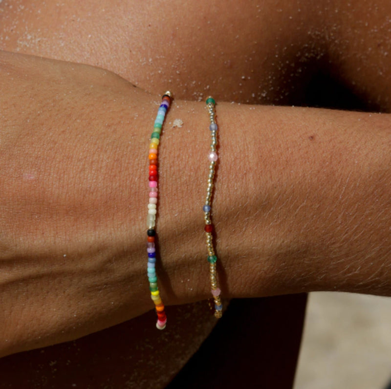 Nuanua Gold Plated Bracelet w. Mixed coloured Beads