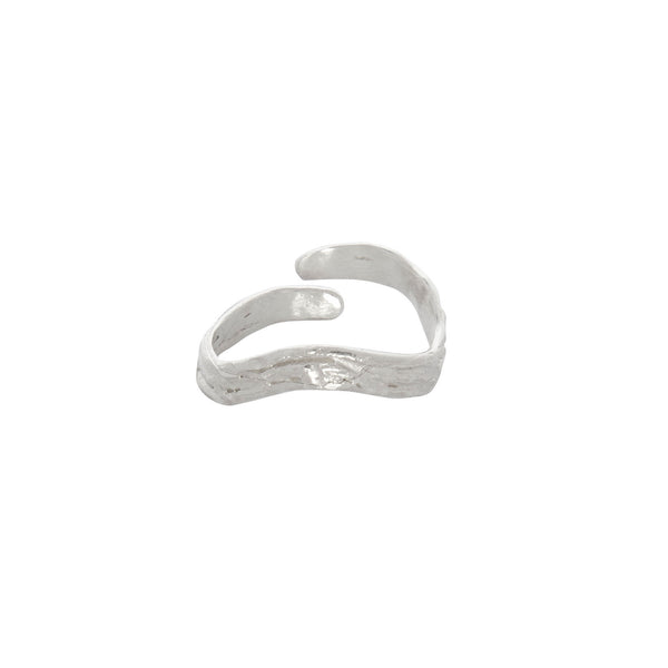 Wave Single Ring Silver