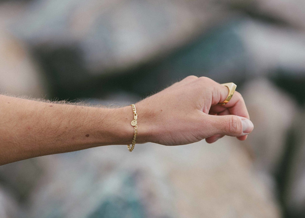 IX Curb Marina Gold Plated Bracelet