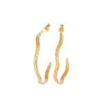 Wave Hoops Gold Plated