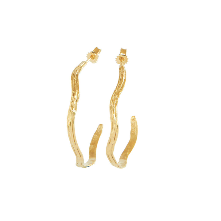 Wave Hoops goldplattiert