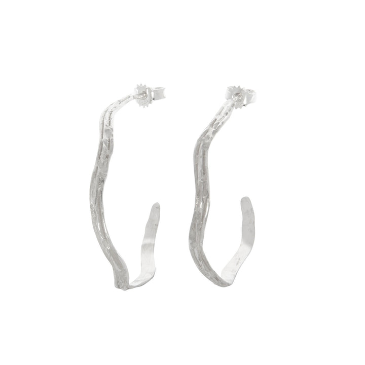 Wave Hoops Silver