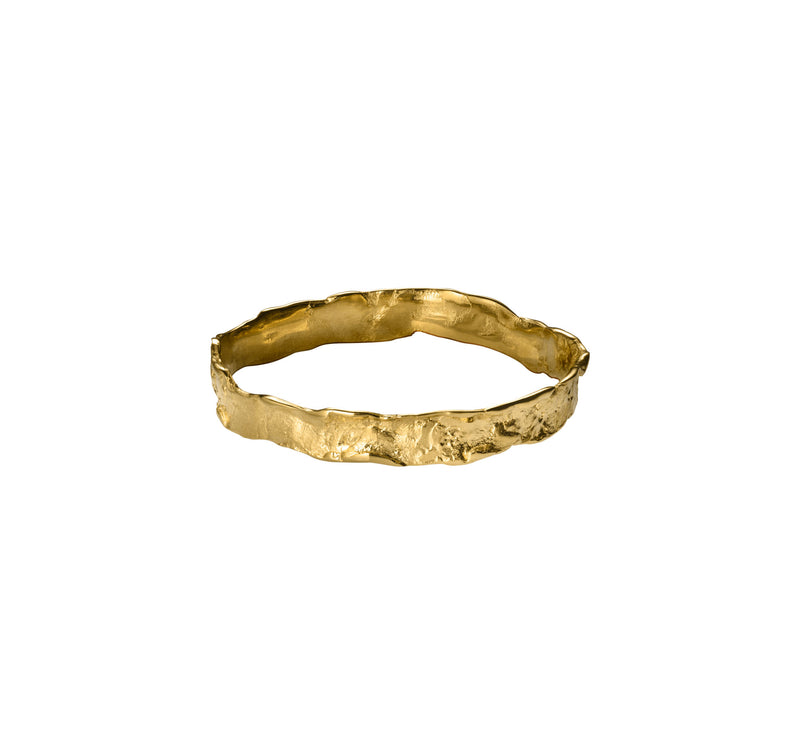 The Oceanus Small Gold Plated Bangle