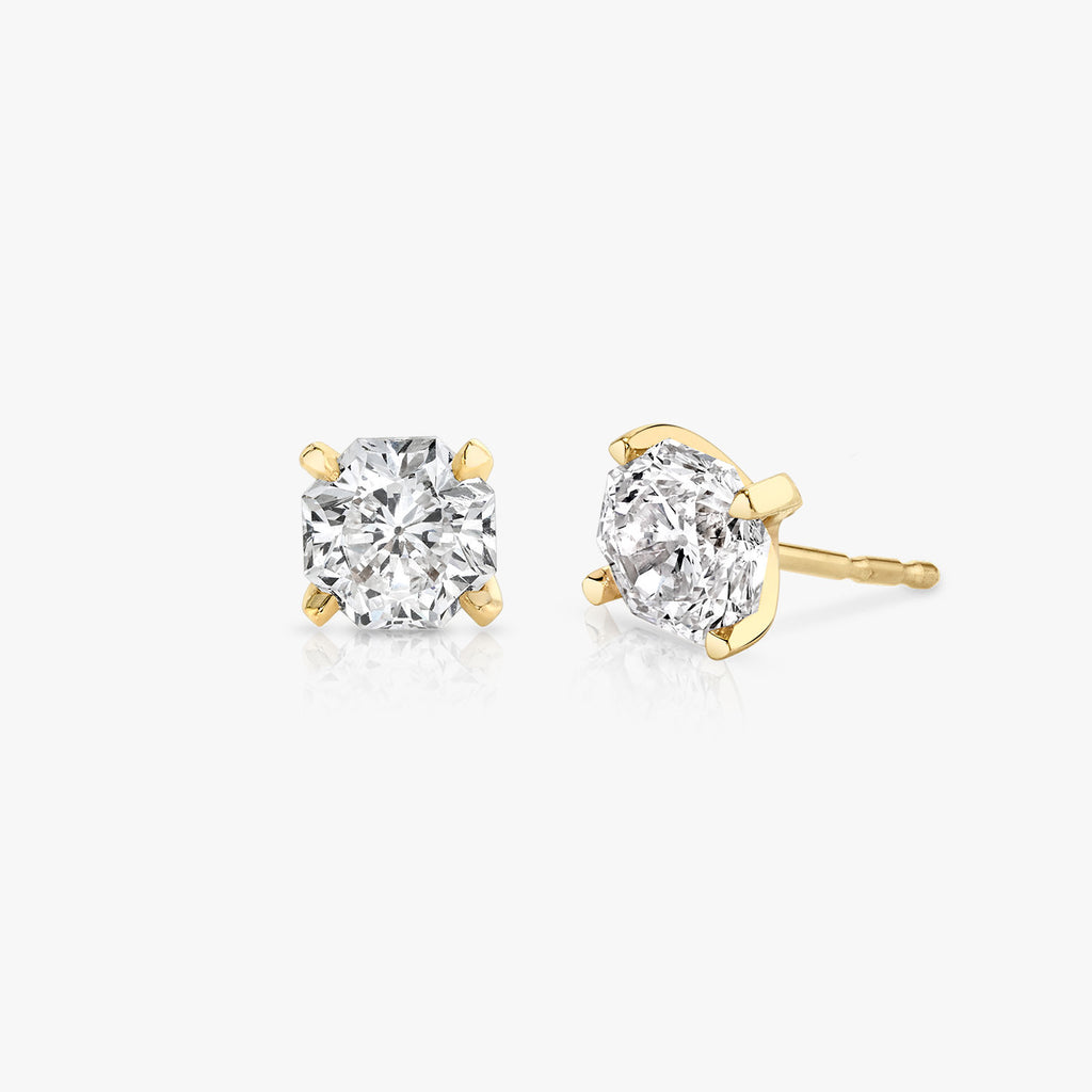 Iconic Octavia 14K Gold Studs w. Lab-Grown Diamonds, 0.75 ct.