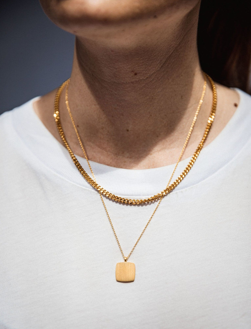 IX Cushion Forgyldt Vedhæng