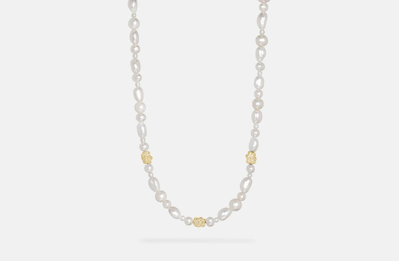 IX Ocean Pearl Gold Plated  Necklace
