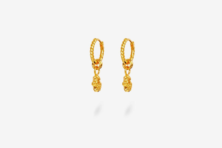 IX Rock 22K Gold Plated Earring