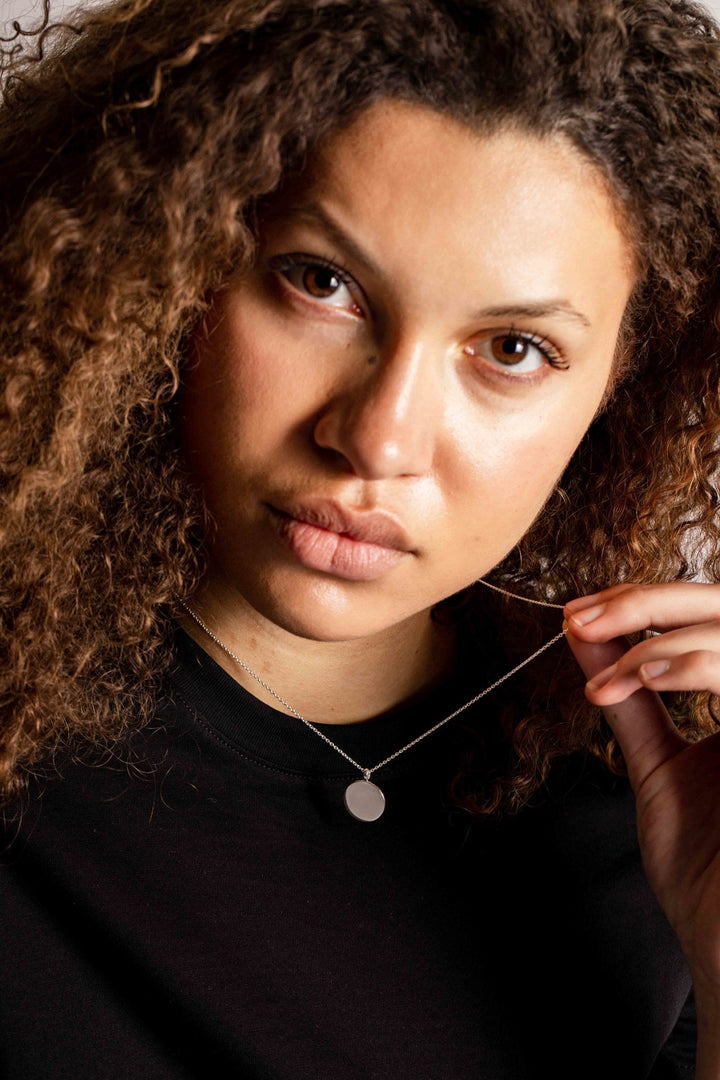 IX Round Silver Pendant