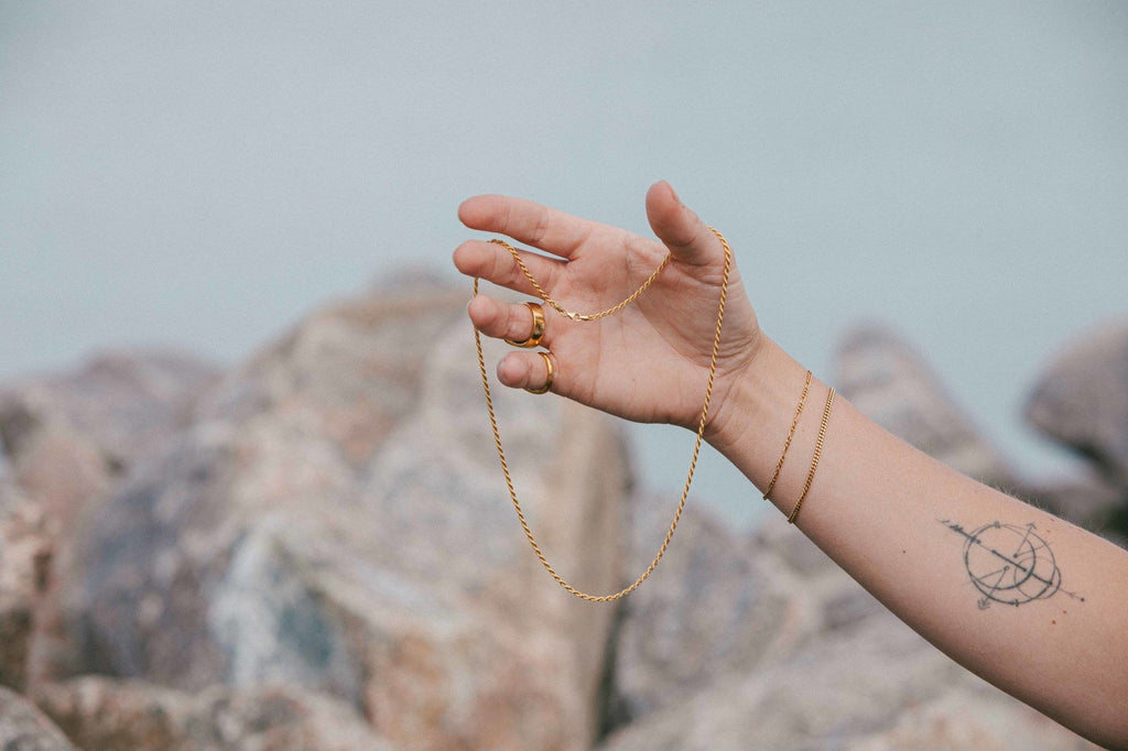 IX Rope Gold Plated Necklace