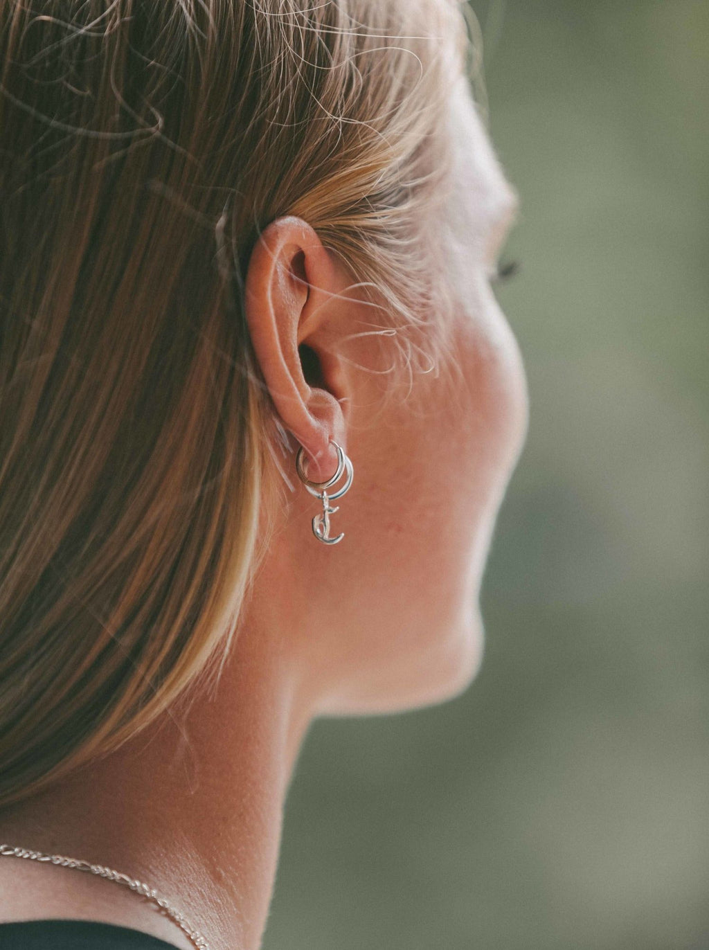 IX C Letter Silver Pendant