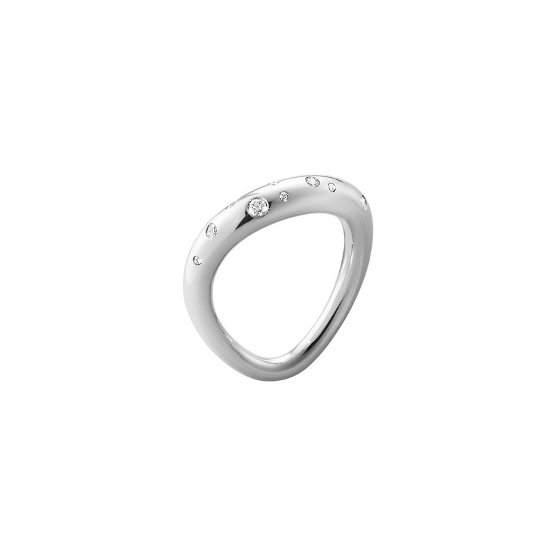 Offspring Silver Ring w. Diamonds, 0.14 ct