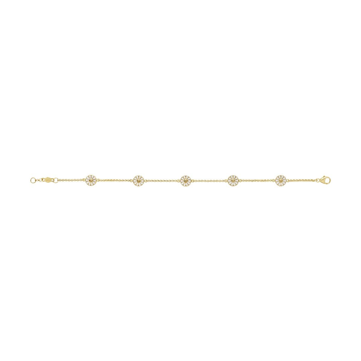 Marguerit 7 mm. Forgyldt Armbånd