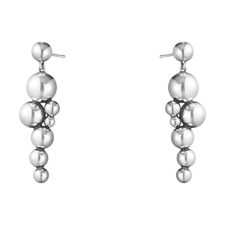 Medium Moonlight Grapes Silver Earrings