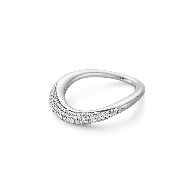 Offspring Silver Ring w. Diamonds, 0.29 ct