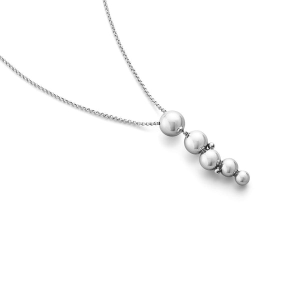 Moonlight Grapes Halskette mit kleinem baumelnden Anhänger I Silber