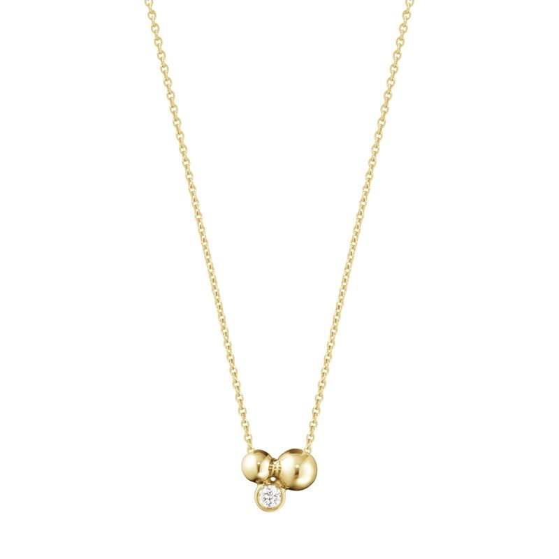 Moonlight Grapes pendant 18K Gold Necklace w. Diamond