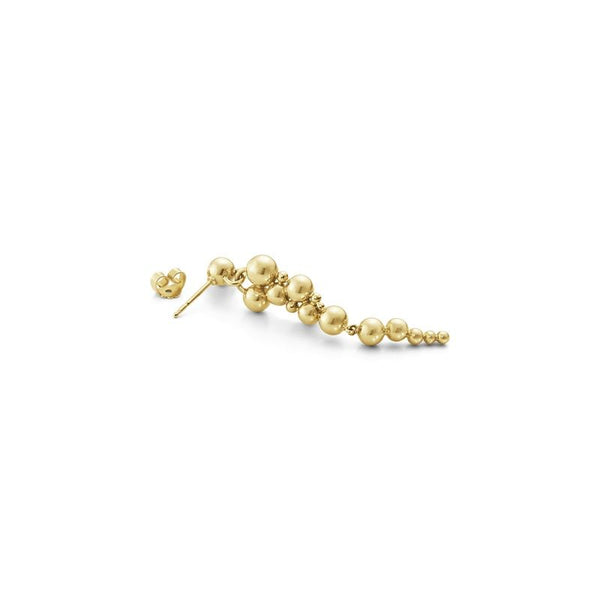 Moonlight Grapes long 18K Gold Earrings w. Diamonds