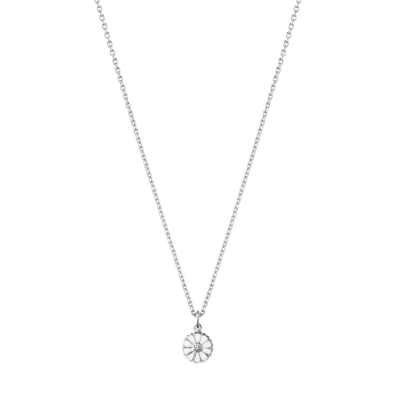Daisy 7 mm. Silver Necklace